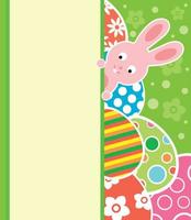 Ostern Hintergrund Karte mit Eier und Hase. Vektor Illustration