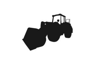 grävmaskin lastare logotyp mall vektor. tung Utrustning logotyp vektor för konstruktion företag. kreativ grävmaskin illustration för logotyp mall.