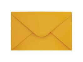 Foto Brief 3d machen öffnen Gelb Briefumschlag mit leeren Papier Karte 3d Vektor Symbol Illustration