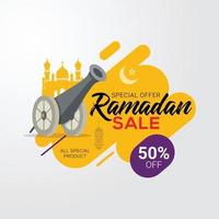 Ramadan Verkauf Banner Rabatt Förderung Vektor-Illustration vektor