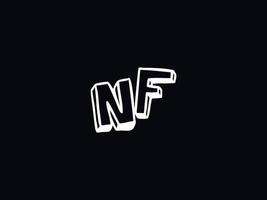 abstrakt nf Logo Bild, modern nf minimalistisch Brief Logo vektor