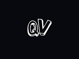 Prämie qv Brief Logo, einzigartig qv Logo Symbol Vektor Lager