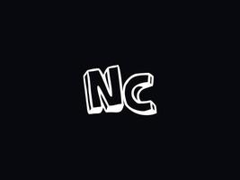 abstrakt nc Logo Bild, modern nc minimalistisch Brief Logo vektor