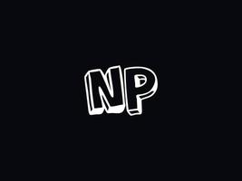 abstrakt np Logo Bild, modern np minimalistisch Brief Logo vektor