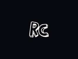 Brief rc Logo Symbol, einzigartig rc Logo Brief Design vektor