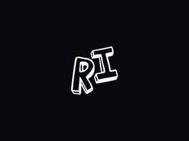 Brief ri Logo Symbol, einzigartig ri Logo Brief Design vektor