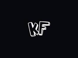 monogram K F logotyp ikon, unik K F logotyp brev vektor stock