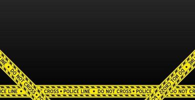 schwarz Hintergrund Hintergrund mit Gelb Polizei Linie Band Vektor