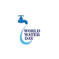 Weltwassertag Kampagne. geeignet für Grußkarte und Poster vektor