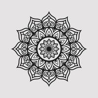 Vektor linear Blumen- Laser schneiden nahtlos dekorativ schwarz und Weiß Muster Mandala Design
