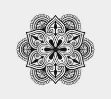 Vektor linear Blumen- Laser schneiden nahtlos dekorativ schwarz und Weiß Muster Mandala Design
