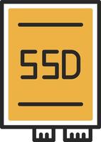 ssd-Karten-Vektor-Icon-Design vektor