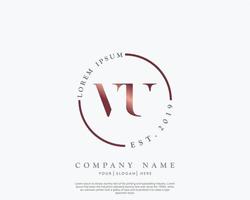 Initiale Brief vu feminin Logo Schönheit Monogramm und elegant Logo Design, Handschrift Logo von Initiale Unterschrift, Hochzeit, Mode, Blumen- und botanisch mit kreativ Vorlage vektor