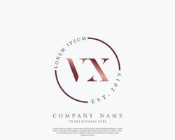 Initiale Brief vx feminin Logo Schönheit Monogramm und elegant Logo Design, Handschrift Logo von Initiale Unterschrift, Hochzeit, Mode, Blumen- und botanisch mit kreativ Vorlage vektor