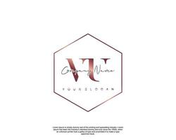 Initiale Brief vu feminin Logo Schönheit Monogramm und elegant Logo Design, Handschrift Logo von Initiale Unterschrift, Hochzeit, Mode, Blumen- und botanisch mit kreativ Vorlage vektor