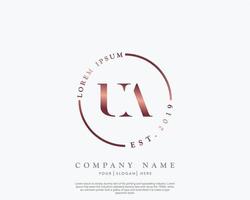 Initiale Brief ua feminin Logo Schönheit Monogramm und elegant Logo Design, Handschrift Logo von Initiale Unterschrift, Hochzeit, Mode, Blumen- und botanisch mit kreativ Vorlage vektor