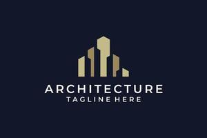 arkitektur hus bostads- minimalistisk logotyp design vektor