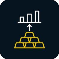 Design von Vektorsymbolen für Goldinvestitionen vektor