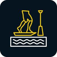 Standup-Paddleboarding-Vektor-Icon-Design vektor