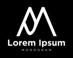 uppsättning brev p pm pa monogram förbindelse stil topp modern elegant rena identitet symbol design vektor