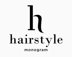 uppsättning brev h monogram skönhet vågig hår svart Färg stil symbol salong frisör varumärke design vektor