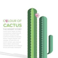 Kaktusfarbe der Wüste auf Illustrationsgrafikvektor vektor