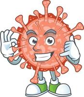 en tecknad serie karaktär av bulbul coronavirus vektor