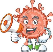 ein Karikatur Charakter von bulbul Coronavirus vektor