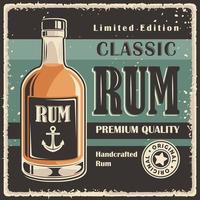 Rum Retro Vintage klassische Beschilderung Poster vektor