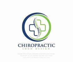 kiropraktik logotyp eller klinik logotyp vektor