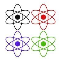 Satz von Atom auf weißem Hintergrund vektor