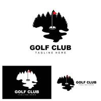 golf boll logotyp, vektor pinne golf. utomhus- sporter spel, disciplin design, ikon mall