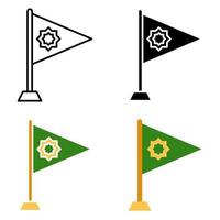 flagga i platt stil isolerat vektor
