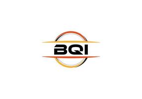 bqi Brief Lizenzgebühren Ellipse gestalten Logo. bqi Bürste Kunst Logo. bqi Logo zum ein Unternehmen, Geschäft, und kommerziell verwenden. vektor