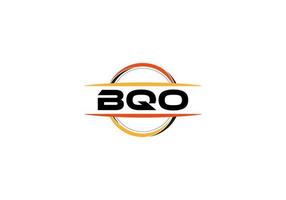 bqo Brief Lizenzgebühren Ellipse gestalten Logo. bqo Bürste Kunst Logo. bqo Logo zum ein Unternehmen, Geschäft, und kommerziell verwenden. vektor