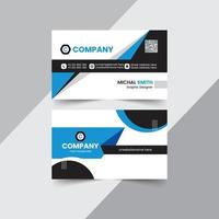blå och svart företag kort modern design vektor