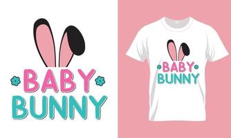 Baby Hase, Ostern Tag Besondere Typografie T-Shirt Design. Hase Besondere T-Shirt Design. glücklich Ostern Tag vektor