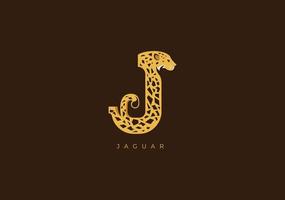 jaguar j monogram, vektor logotyp