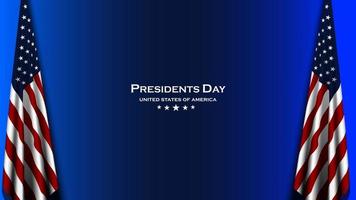 presidentens dag bakgrund design. baner, affisch, hälsning kort. vektor illustration.