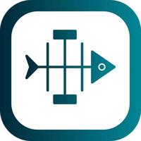 Fishbone-Diagramm-Vektor-Icon-Design vektor