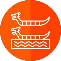 Drachenboot-Rennvektor-Icon-Design vektor