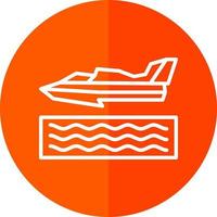 Wasserflugzeug-Rennvektor-Icon-Design vektor