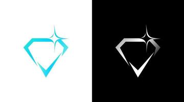 lysande diamant logotyp Smycken ikon design mall vektor