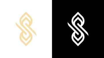 Brief s Logo Boutique Mode Schönheit Monogramm Vektor Symbol Stil Design Vorlage