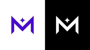 Brief m elegant Schmuck Logo Monogramm Vektor Symbol Design Vorlage