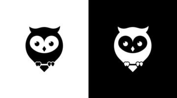 süß Eule Vogel Karikatur Logo Vektor Illustration Symbol Design Vorlage