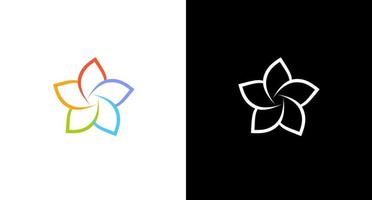 Natur Gemeinschaft Logo mit bunt Blume Monogramm Symbol Design Vorlage vektor