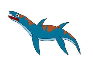 liopleurodon dinosaurie med vit bakgrund element. vektor illustration.