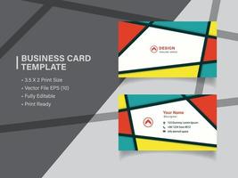elegant minimal bunt Geschäft Karte Vorlage kostenlos Vektor