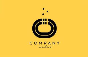 Ö Gelb schwarz Alphabet Brief Logo mit Linien und Punkte. korporativ kreativ Vorlage Design zum Unternehmen und Geschäft vektor